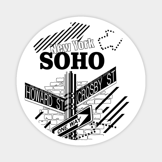 SoHo, New York Magnet by XOOXOO